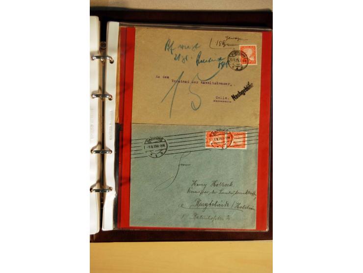1923/32, umfangreiche Sammlung mit einigen hundert Briefen und Karten, sauber nach Ausgaben sortiert mit vielen besseren Einz