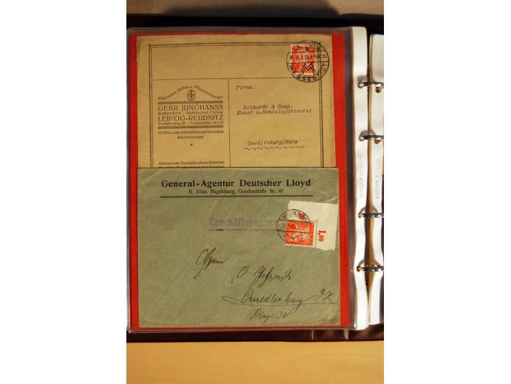 1923/32, umfangreiche Sammlung mit einigen hundert Briefen und Karten, sauber nach Ausgaben sortiert mit vielen besseren Einz