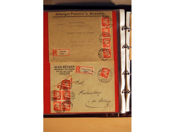 1923/32, umfangreiche Sammlung mit einigen hundert Briefen und Karten, sauber nach Ausgaben sortiert mit vielen besseren Einz
