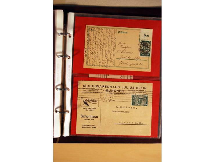 1923/32, umfangreiche Sammlung mit einigen hundert Briefen und Karten, sauber nach Ausgaben sortiert mit vielen besseren Einz
