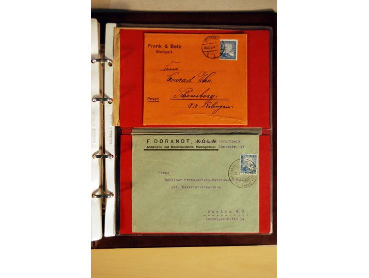1923/32, umfangreiche Sammlung mit einigen hundert Briefen und Karten, sauber nach Ausgaben sortiert mit vielen besseren Einz