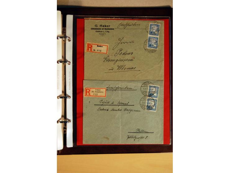 1923/32, umfangreiche Sammlung mit einigen hundert Briefen und Karten, sauber nach Ausgaben sortiert mit vielen besseren Einz