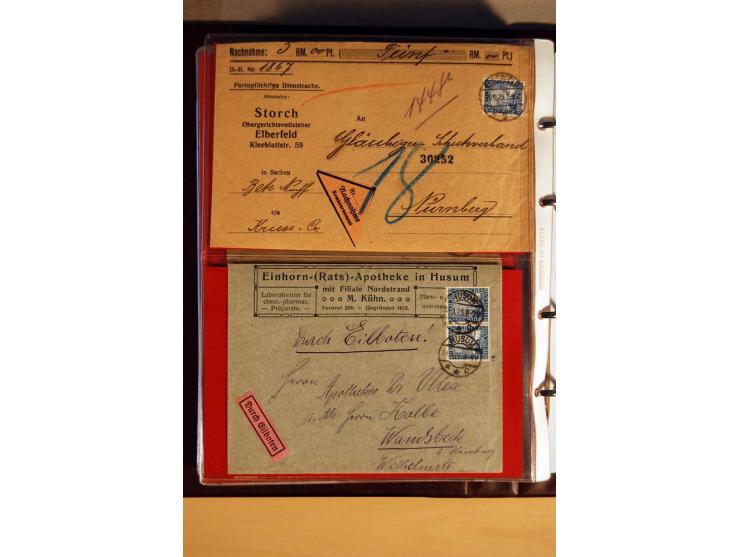 1923/32, umfangreiche Sammlung mit einigen hundert Briefen und Karten, sauber nach Ausgaben sortiert mit vielen besseren Einz