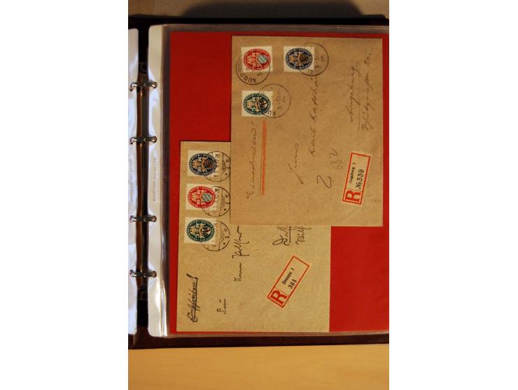 1923/32, umfangreiche Sammlung mit einigen hundert Briefen und Karten, sauber nach Ausgaben sortiert mit vielen besseren Einz