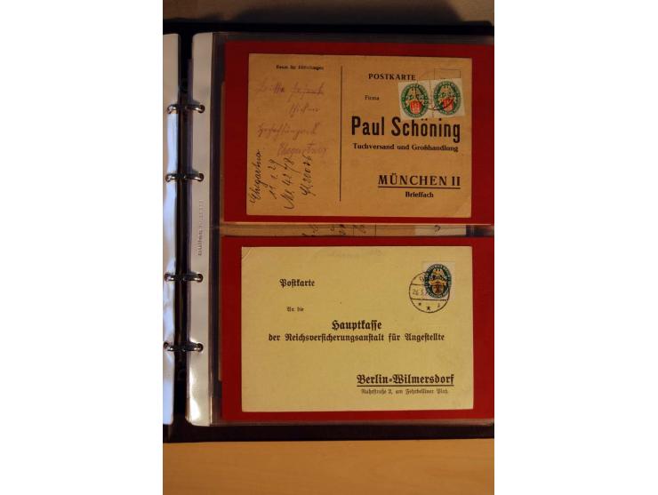 1923/32, umfangreiche Sammlung mit einigen hundert Briefen und Karten, sauber nach Ausgaben sortiert mit vielen besseren Einz