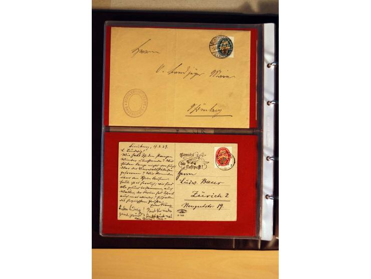 1923/32, umfangreiche Sammlung mit einigen hundert Briefen und Karten, sauber nach Ausgaben sortiert mit vielen besseren Einz