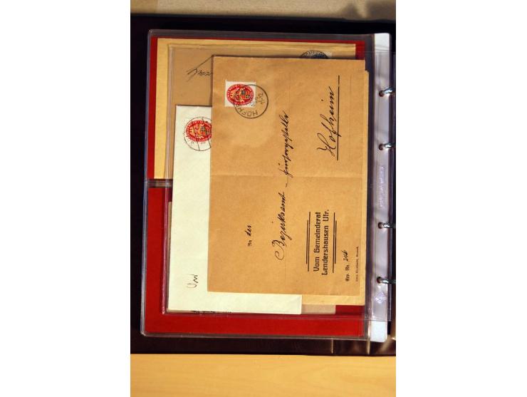 1923/32, umfangreiche Sammlung mit einigen hundert Briefen und Karten, sauber nach Ausgaben sortiert mit vielen besseren Einz