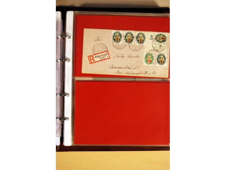 1923/32, umfangreiche Sammlung mit einigen hundert Briefen und Karten, sauber nach Ausgaben sortiert mit vielen besseren Einz