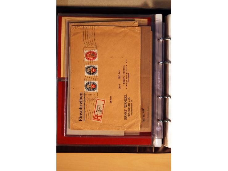 1923/32, umfangreiche Sammlung mit einigen hundert Briefen und Karten, sauber nach Ausgaben sortiert mit vielen besseren Einz
