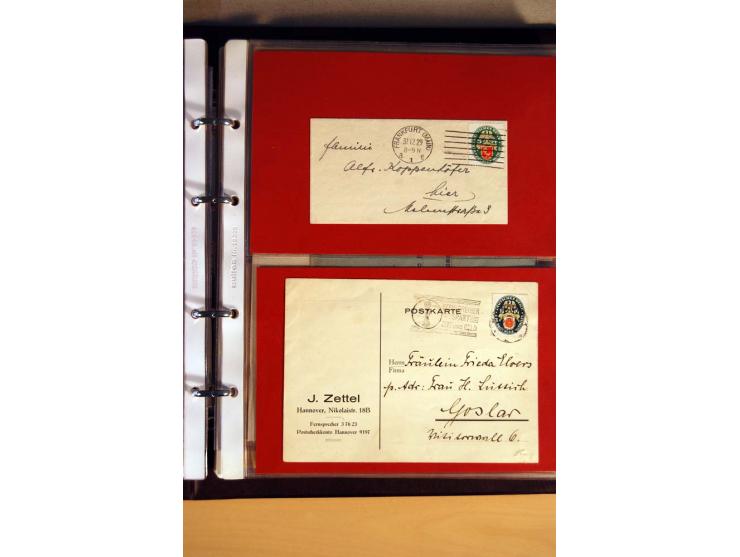 1923/32, umfangreiche Sammlung mit einigen hundert Briefen und Karten, sauber nach Ausgaben sortiert mit vielen besseren Einz