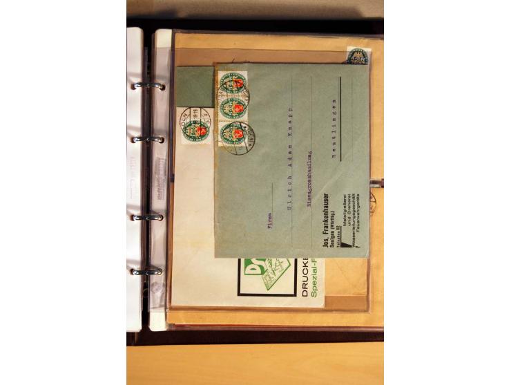 1923/32, umfangreiche Sammlung mit einigen hundert Briefen und Karten, sauber nach Ausgaben sortiert mit vielen besseren Einz