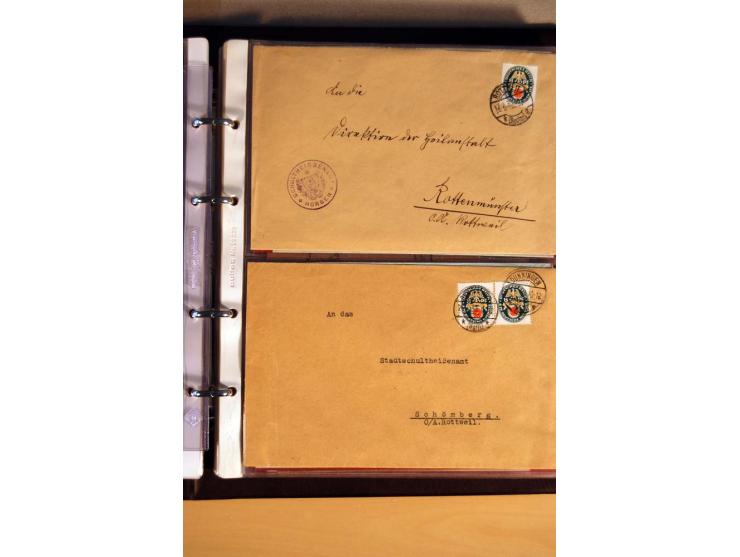 1923/32, umfangreiche Sammlung mit einigen hundert Briefen und Karten, sauber nach Ausgaben sortiert mit vielen besseren Einz