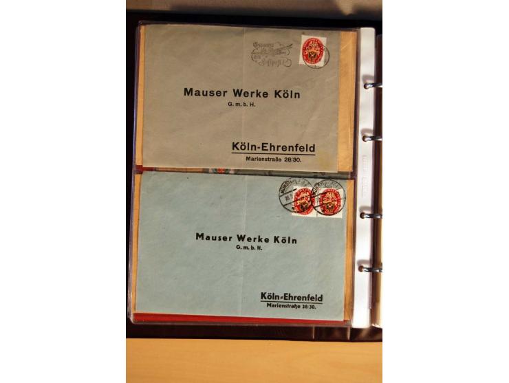 1923/32, umfangreiche Sammlung mit einigen hundert Briefen und Karten, sauber nach Ausgaben sortiert mit vielen besseren Einz