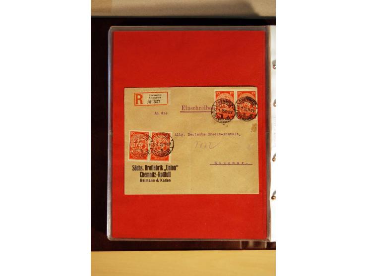 1923/32, umfangreiche Sammlung mit einigen hundert Briefen und Karten, sauber nach Ausgaben sortiert mit vielen besseren Einz