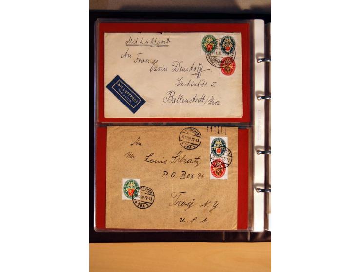 1923/32, umfangreiche Sammlung mit einigen hundert Briefen und Karten, sauber nach Ausgaben sortiert mit vielen besseren Einz