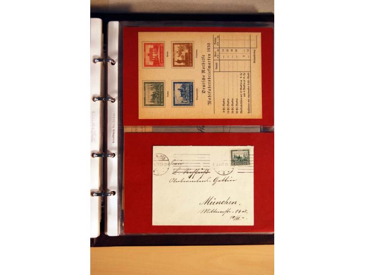 1923/32, umfangreiche Sammlung mit einigen hundert Briefen und Karten, sauber nach Ausgaben sortiert mit vielen besseren Einz