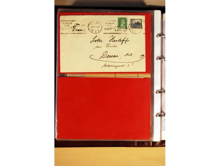 1923/32, umfangreiche Sammlung mit einigen hundert Briefen und Karten, sauber nach Ausgaben sortiert mit vielen besseren Einz