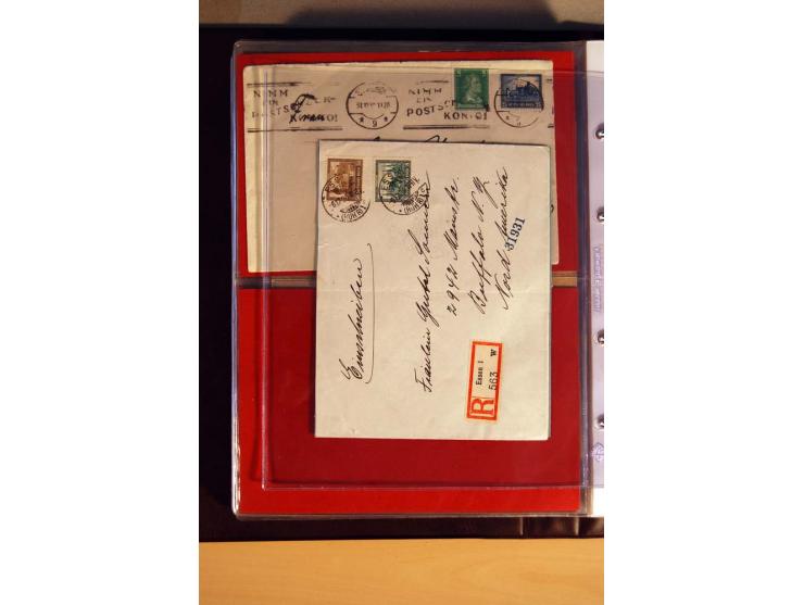 1923/32, umfangreiche Sammlung mit einigen hundert Briefen und Karten, sauber nach Ausgaben sortiert mit vielen besseren Einz