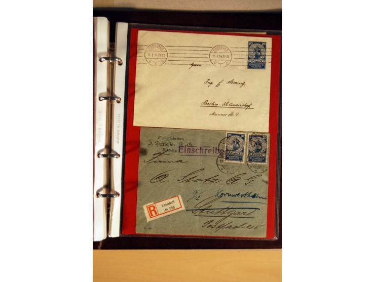 1923/32, umfangreiche Sammlung mit einigen hundert Briefen und Karten, sauber nach Ausgaben sortiert mit vielen besseren Einz