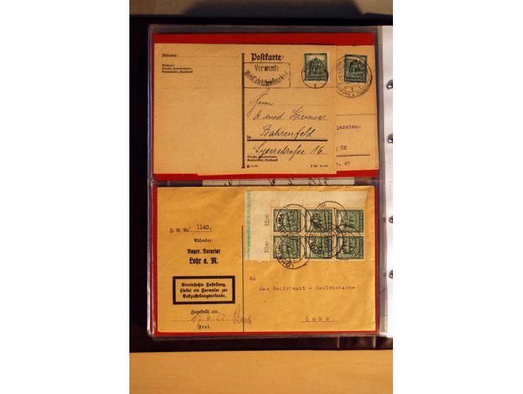 1923/32, umfangreiche Sammlung mit einigen hundert Briefen und Karten, sauber nach Ausgaben sortiert mit vielen besseren Einz