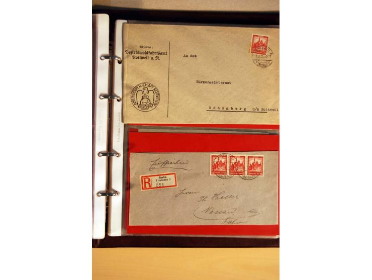 1923/32, umfangreiche Sammlung mit einigen hundert Briefen und Karten, sauber nach Ausgaben sortiert mit vielen besseren Einz
