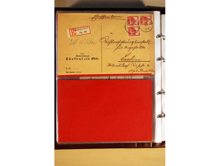1923/32, umfangreiche Sammlung mit einigen hundert Briefen und Karten, sauber nach Ausgaben sortiert mit vielen besseren Einz