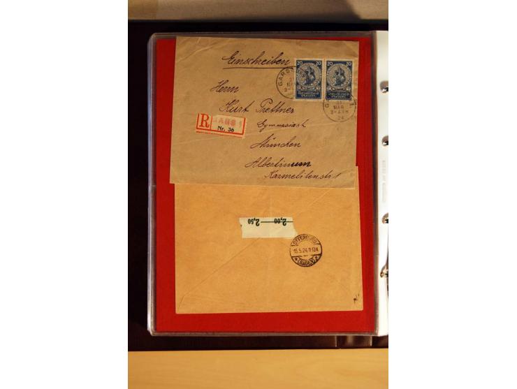 1923/32, umfangreiche Sammlung mit einigen hundert Briefen und Karten, sauber nach Ausgaben sortiert mit vielen besseren Einz