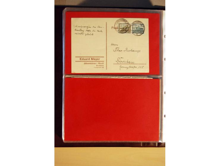 1923/32, umfangreiche Sammlung mit einigen hundert Briefen und Karten, sauber nach Ausgaben sortiert mit vielen besseren Einz