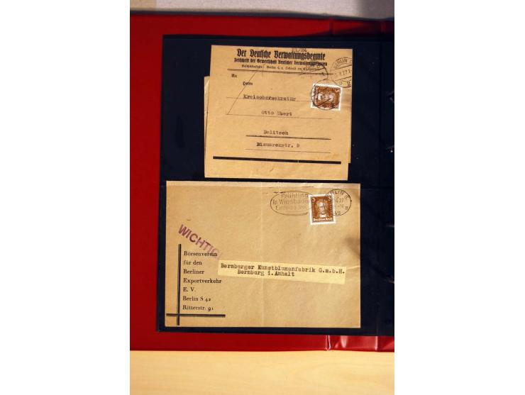 1923/32, umfangreiche Sammlung mit einigen hundert Briefen und Karten, sauber nach Ausgaben sortiert mit vielen besseren Einz