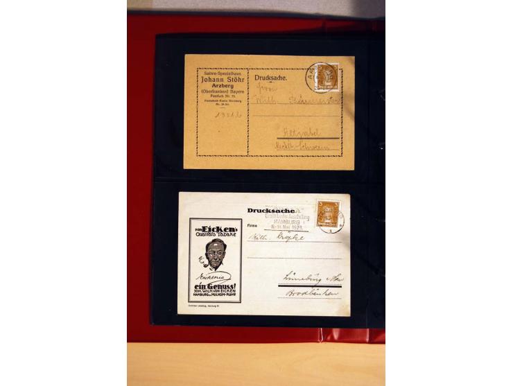1923/32, umfangreiche Sammlung mit einigen hundert Briefen und Karten, sauber nach Ausgaben sortiert mit vielen besseren Einz