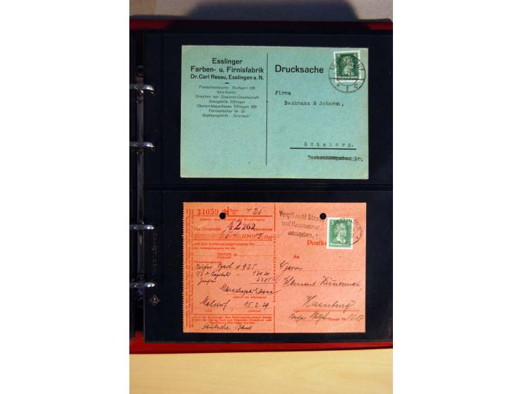 1923/32, umfangreiche Sammlung mit einigen hundert Briefen und Karten, sauber nach Ausgaben sortiert mit vielen besseren Einz