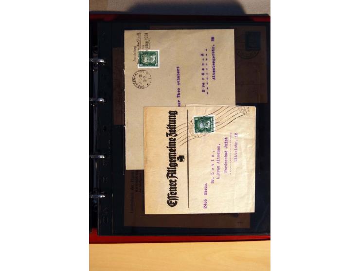 1923/32, umfangreiche Sammlung mit einigen hundert Briefen und Karten, sauber nach Ausgaben sortiert mit vielen besseren Einz