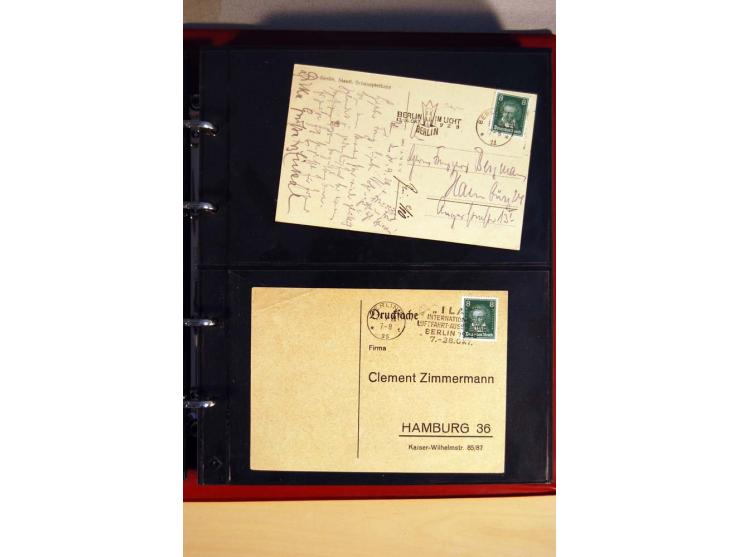 1923/32, umfangreiche Sammlung mit einigen hundert Briefen und Karten, sauber nach Ausgaben sortiert mit vielen besseren Einz