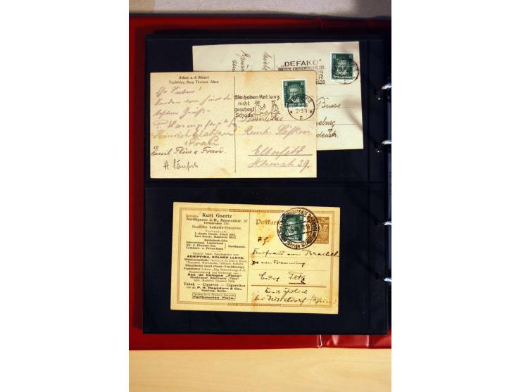 1923/32, umfangreiche Sammlung mit einigen hundert Briefen und Karten, sauber nach Ausgaben sortiert mit vielen besseren Einz