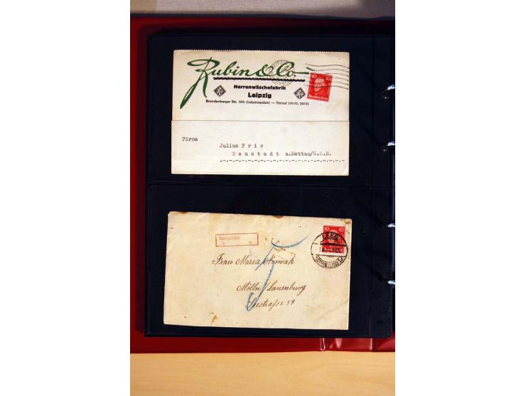 1923/32, umfangreiche Sammlung mit einigen hundert Briefen und Karten, sauber nach Ausgaben sortiert mit vielen besseren Einz
