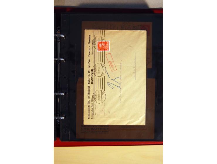 1923/32, umfangreiche Sammlung mit einigen hundert Briefen und Karten, sauber nach Ausgaben sortiert mit vielen besseren Einz