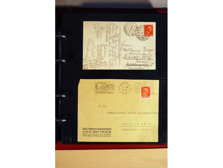 1923/32, umfangreiche Sammlung mit einigen hundert Briefen und Karten, sauber nach Ausgaben sortiert mit vielen besseren Einz