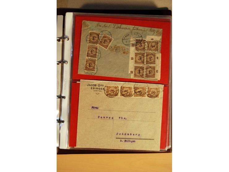 1923/32, umfangreiche Sammlung mit einigen hundert Briefen und Karten, sauber nach Ausgaben sortiert mit vielen besseren Einz
