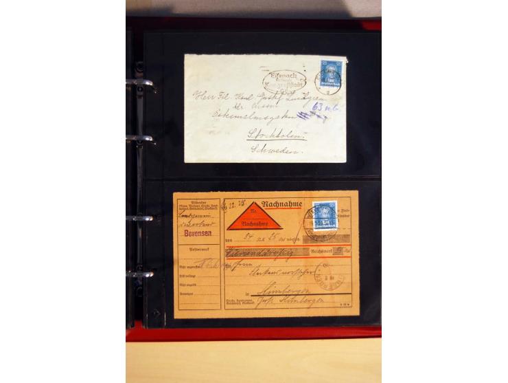 1923/32, umfangreiche Sammlung mit einigen hundert Briefen und Karten, sauber nach Ausgaben sortiert mit vielen besseren Einz