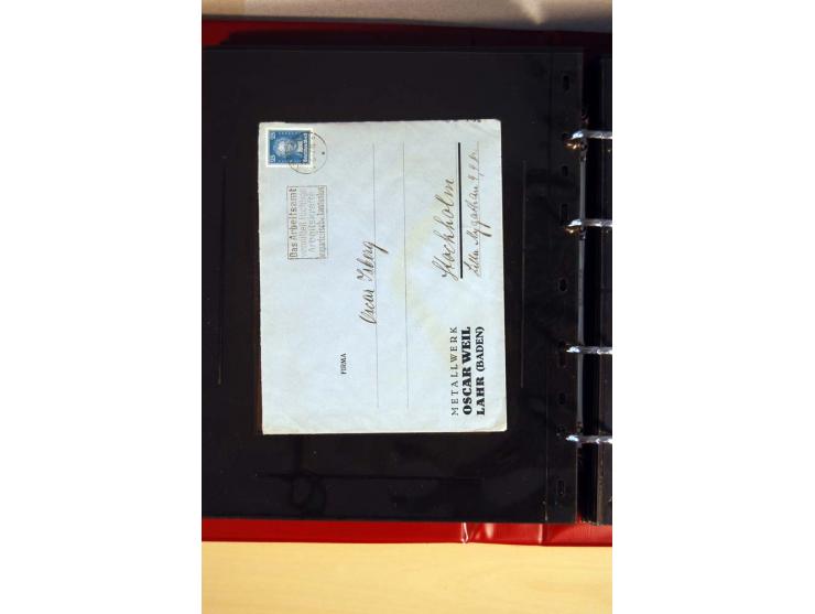 1923/32, umfangreiche Sammlung mit einigen hundert Briefen und Karten, sauber nach Ausgaben sortiert mit vielen besseren Einz