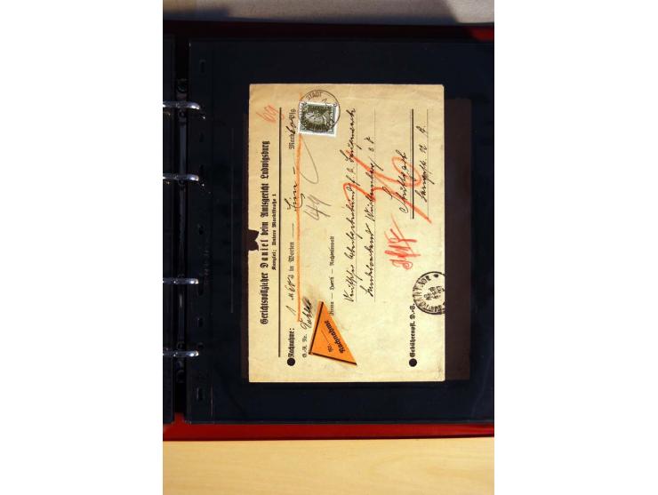 1923/32, umfangreiche Sammlung mit einigen hundert Briefen und Karten, sauber nach Ausgaben sortiert mit vielen besseren Einz