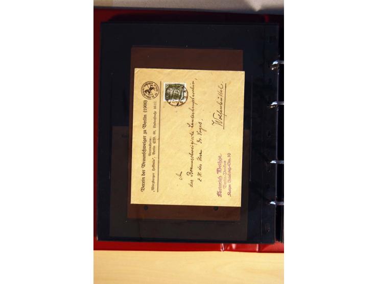 1923/32, umfangreiche Sammlung mit einigen hundert Briefen und Karten, sauber nach Ausgaben sortiert mit vielen besseren Einz