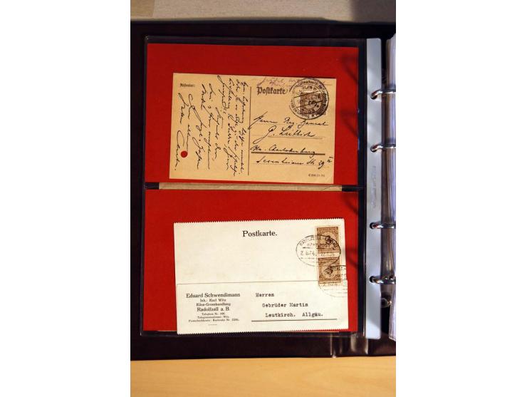 1923/32, umfangreiche Sammlung mit einigen hundert Briefen und Karten, sauber nach Ausgaben sortiert mit vielen besseren Einz