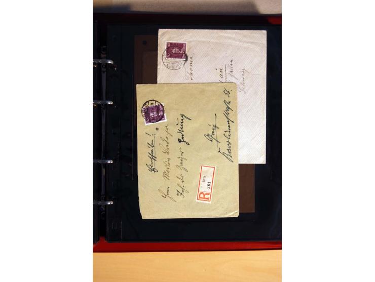 1923/32, umfangreiche Sammlung mit einigen hundert Briefen und Karten, sauber nach Ausgaben sortiert mit vielen besseren Einz