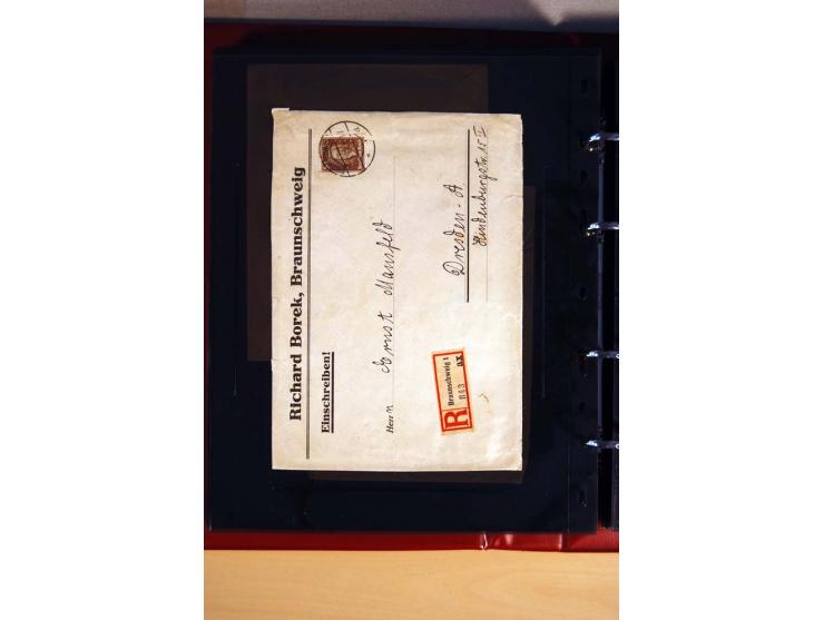1923/32, umfangreiche Sammlung mit einigen hundert Briefen und Karten, sauber nach Ausgaben sortiert mit vielen besseren Einz