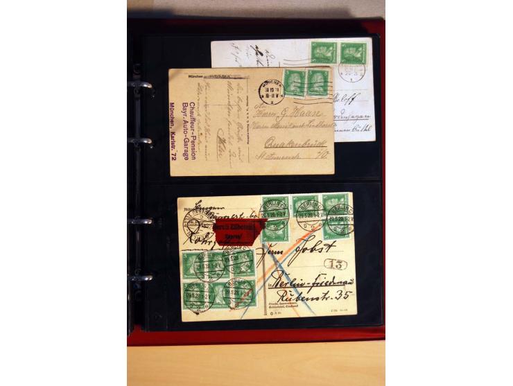 1923/32, umfangreiche Sammlung mit einigen hundert Briefen und Karten, sauber nach Ausgaben sortiert mit vielen besseren Einz