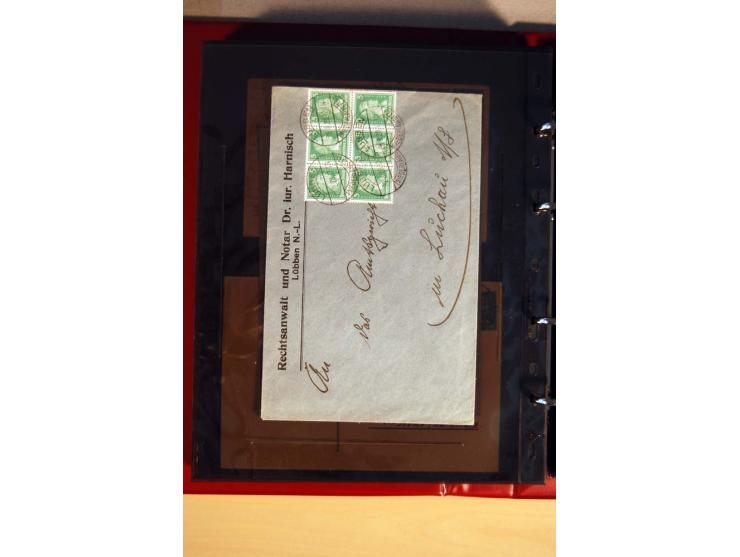 1923/32, umfangreiche Sammlung mit einigen hundert Briefen und Karten, sauber nach Ausgaben sortiert mit vielen besseren Einz