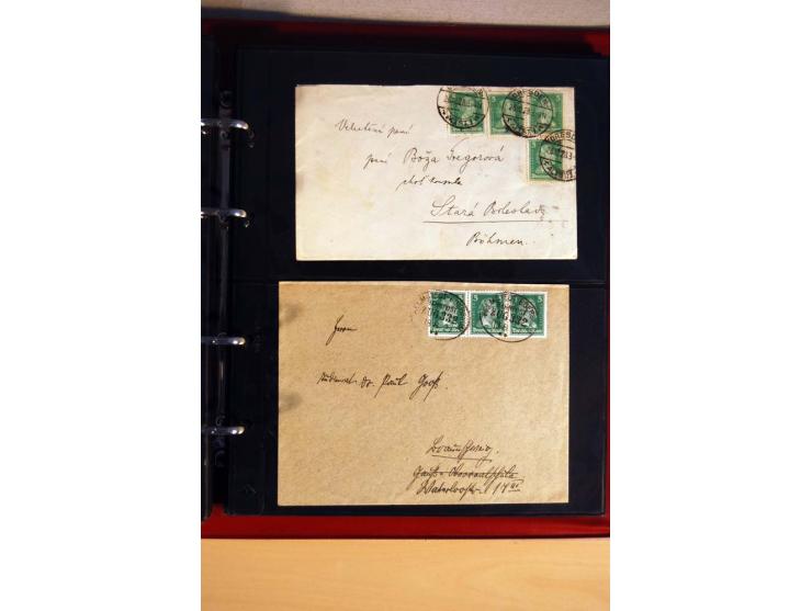 1923/32, umfangreiche Sammlung mit einigen hundert Briefen und Karten, sauber nach Ausgaben sortiert mit vielen besseren Einz