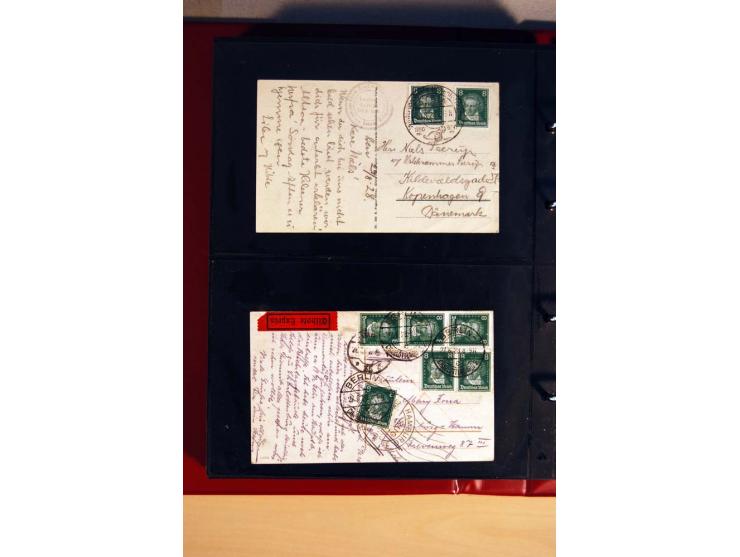 1923/32, umfangreiche Sammlung mit einigen hundert Briefen und Karten, sauber nach Ausgaben sortiert mit vielen besseren Einz