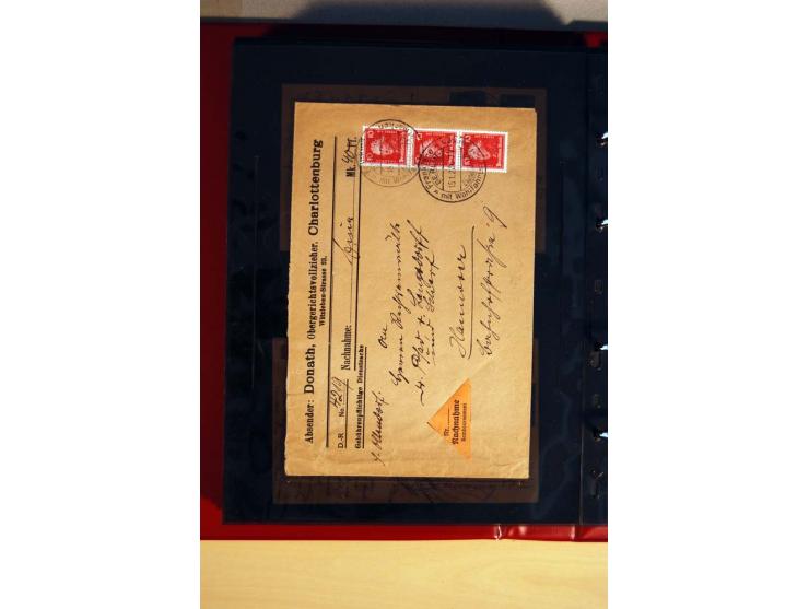 1923/32, umfangreiche Sammlung mit einigen hundert Briefen und Karten, sauber nach Ausgaben sortiert mit vielen besseren Einz
